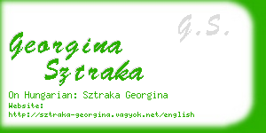 georgina sztraka business card